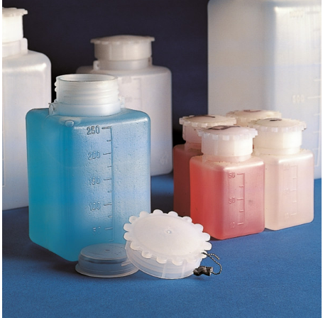 ŞİŞE - PLASTİK (PE) - KARE - GENİŞ AĞIZLI - 500 ML