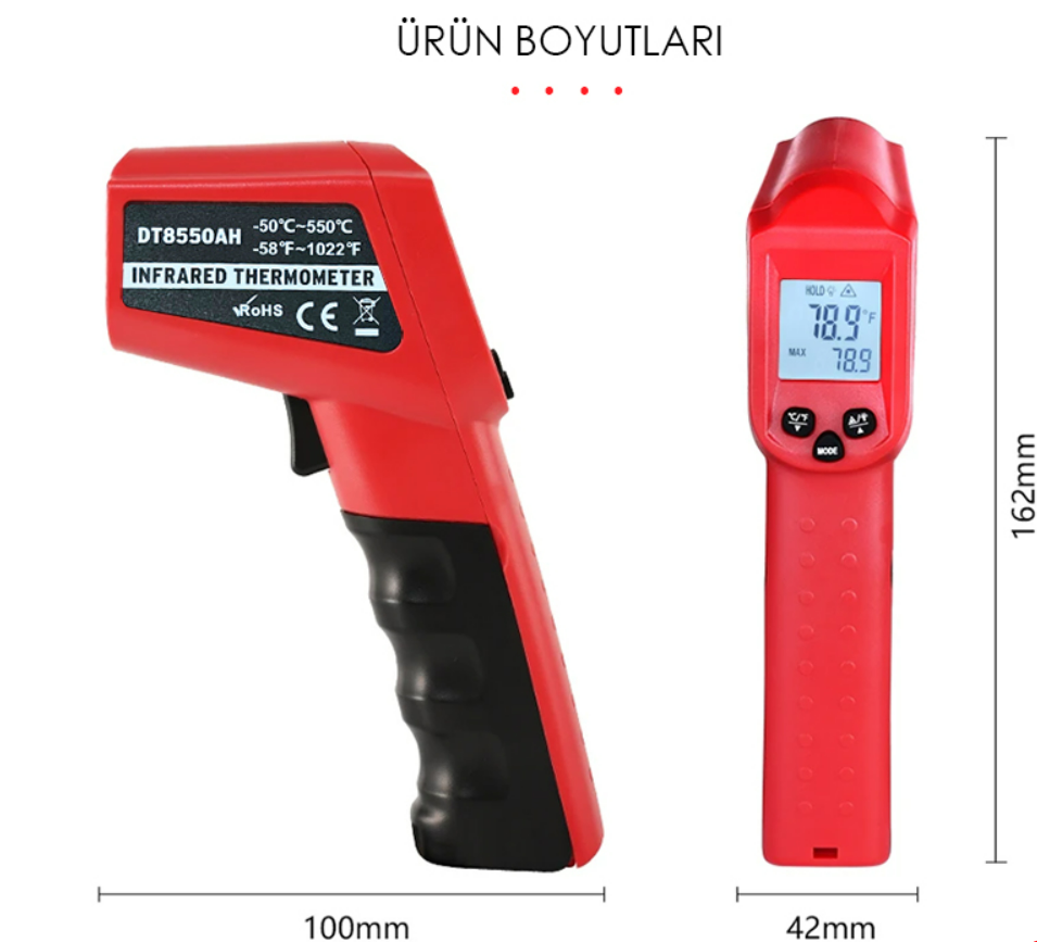 LYK DT8550AH Lazerli Dijital Termometre 550°C