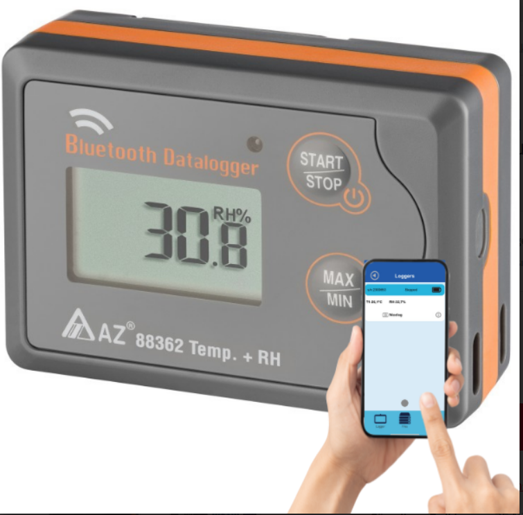 AZ 88362 Sıcaklık Nem Kayıt Cihazı Datalogger | Akıllı Telefon Uyumlu