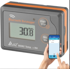 AZ 88362 Sıcaklık Nem Kayıt Cihazı Datalogger | Akıllı Telefon Uyumlu