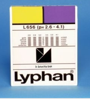 ph Kağıdı  -  L656 Lyphan strips pH 2,6 to 4,1  /                                                                 pH-value / pH measuring range 2,6 2,9 3,2 3,5 3,8 4,1