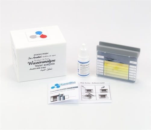 Free Chlorine Test Kit - Low RangeComparator                            0,1 - 0,3 - 0,5 - 1 - 1,5 - 2 ppm