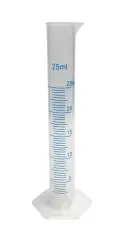PLASTİK Dereceli Silindir 25ml.