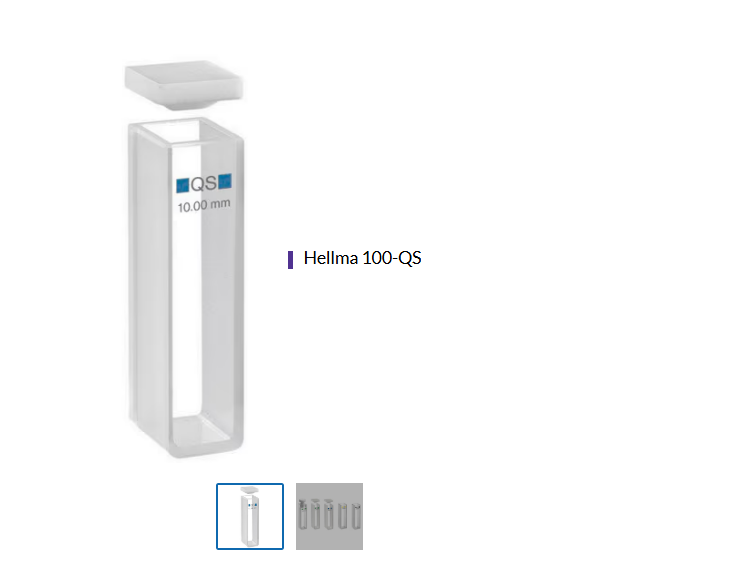 Hellma 100-QS Kuvars Küvet 10 mm