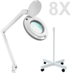 6017 Ayarlanabilir Işık Seviyeli Ayaklı ve Masaüstü Lup (8X)